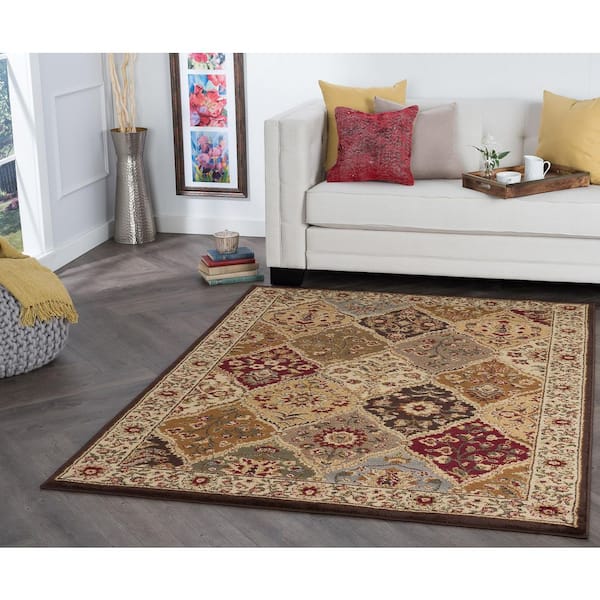 Elegance Abstract Multi-Color 5 ft. x 7 ft. Indoor Area Rug