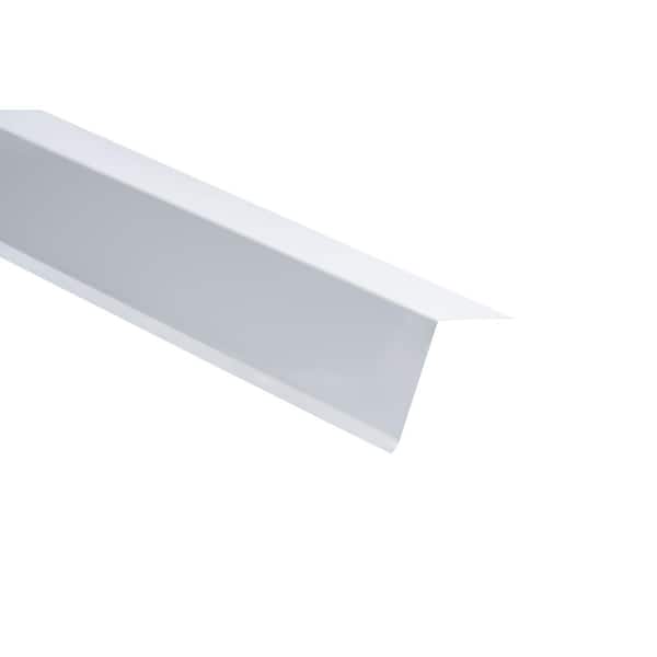 Gibraltar Building Products 2-3/4 in. x 3 in. x 10 ft. 26-Gauge Galvanized Steel Drip Edge Flashing in White