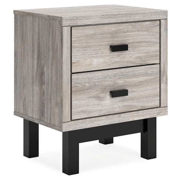 Signature Design By Ashley Vessalli Gray 2 Drawer 21 in. W Nightstand