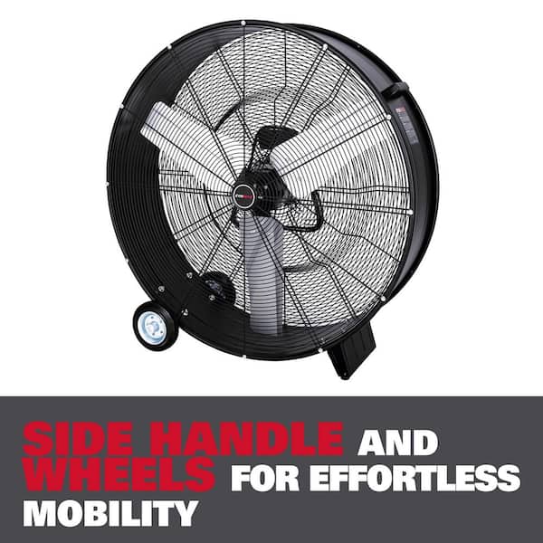 ECOMAX 36 in. 2-Speed High Velocity Industrial Black Drum