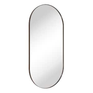 Cristos 20 in. W x 40 in. H Oval Metal Framed Wall Mounted Bathroom Vanity Mirror in Oil Rubbed Bronze