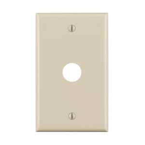 1-Gang 0.625 Hole for Telephone or TV Wall Plate, Light Almond