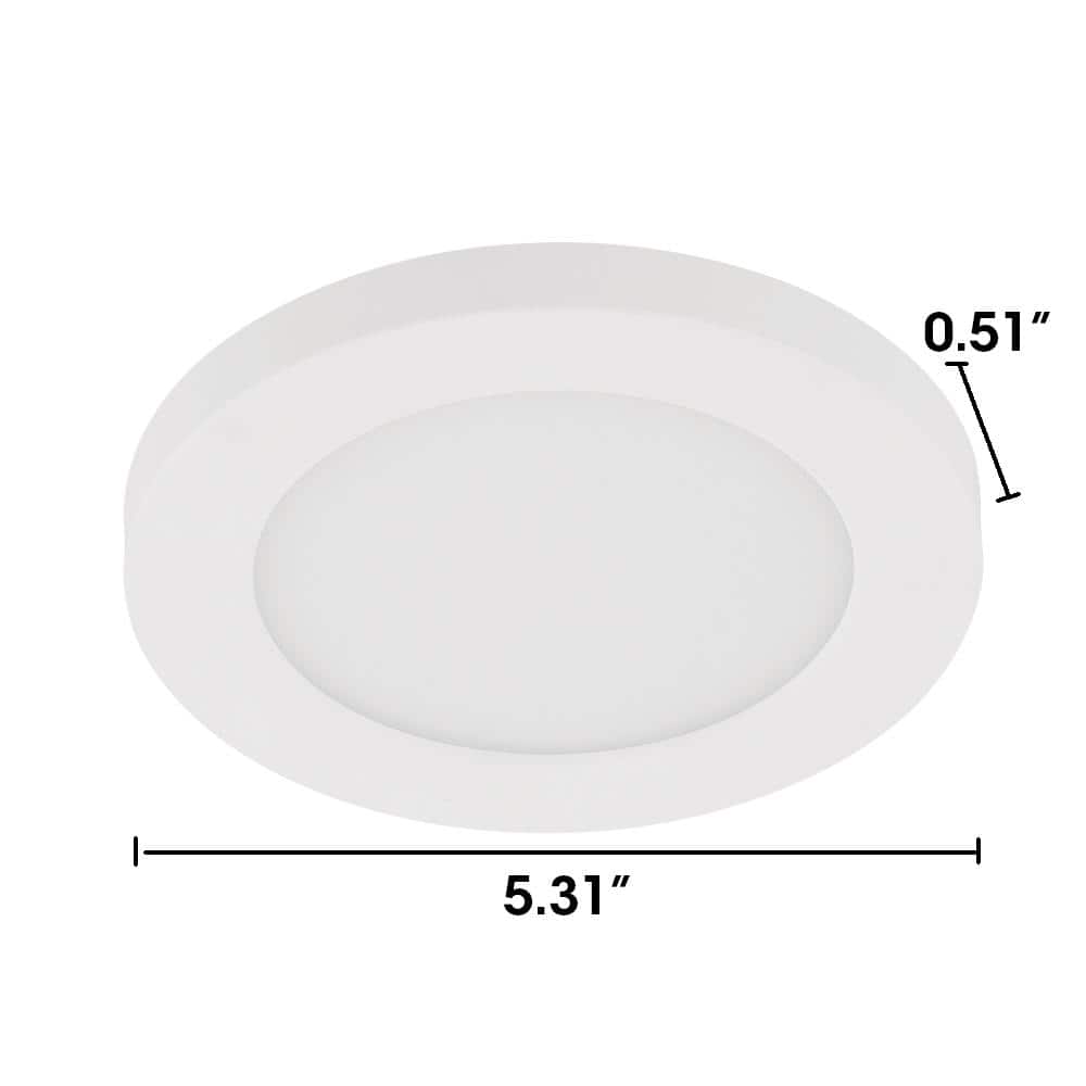 White Glass LED Flush Mount Ceiling Light