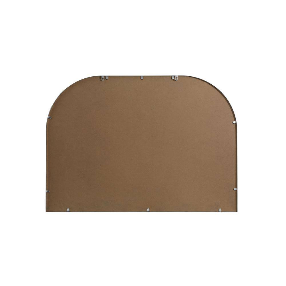 Silver Arch Top Metal Frame Bathroom Mirror