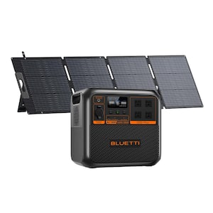 1800W Continuous/2700W Peak Output Power Station AC180P Push Button Start LiFePO4 Battery Generator + 200W Solar Panel