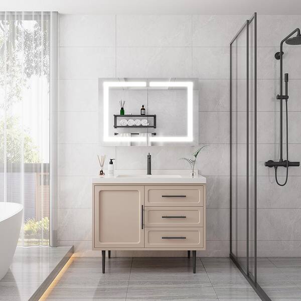 36 in. W x 24 in. H Rectangular Bathroom Medicine Cabinet with 