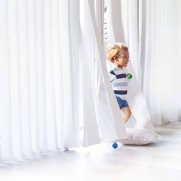 DualDrape Cordless Sheer Vertical Blinds for Windows or Doors