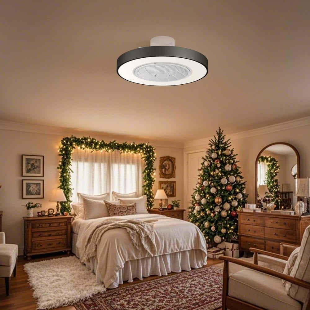 Bronze 19.6'' Low Profile LED Ceiling Fan with Remote