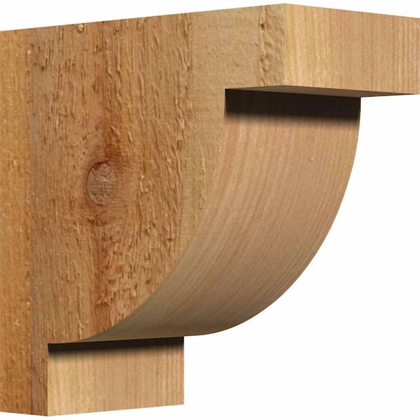 Ekena Millwork 4 in. x 8 in. x 8 in. Western Red Cedar Alpine Rough Sawn Corbel