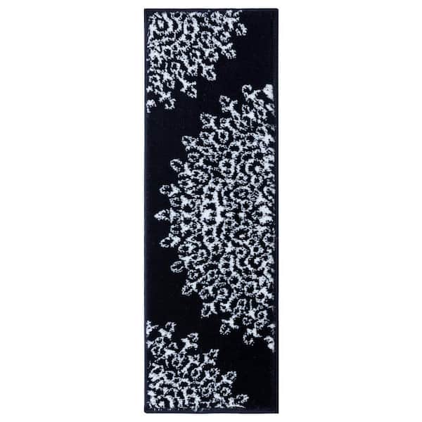 Beverly Rug Navy 9 in. x 28 in. Stair Tread Cover (Set of 13)