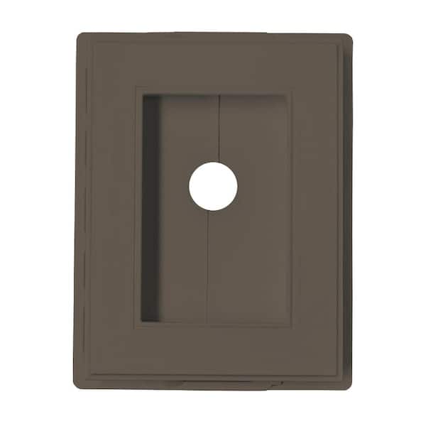 Novik 5.25 in. x 7 in. Recessed Split Block in Sable Brown (Overall Dimensions 5.94 in. x 7.56 in. x 1.38 in.)