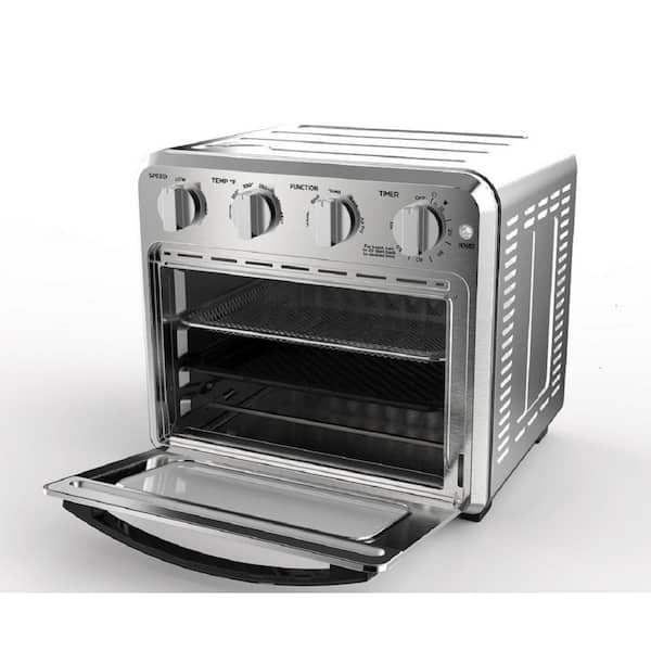 24 Qt Air Fryer Oven Toaster, Air Fryers Convection Oven, Accessories  Included, Silver 