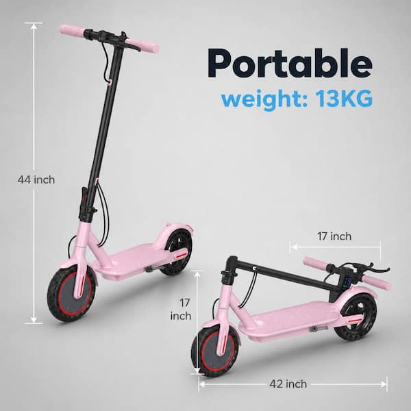 Numhew 350W High-Speed 2-Wheel Electric Scooter, Pink, 16 Miles