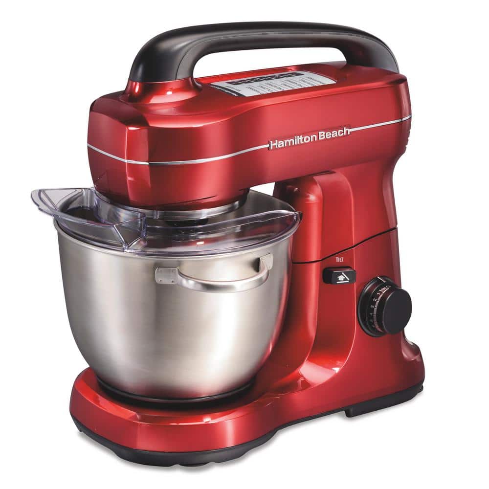 Hamilton Beach 4 7-Speed Red Stand Mixer with Tilt Head - The Home Depot
