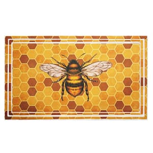 Honeybee Multi-Colored 18 in. x 30 in. Indoor/Outdoor Doormat