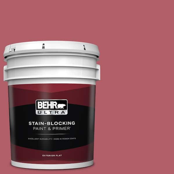 BEHR ULTRA 5 gal. #130D-5 Rhubarb Flat Exterior Paint & Primer