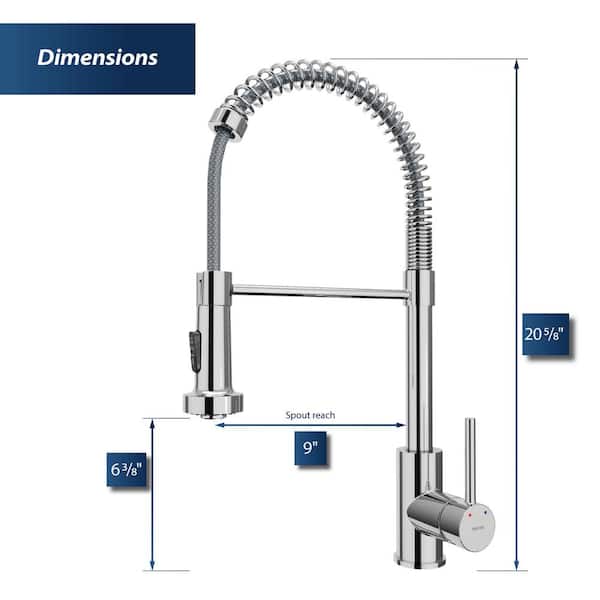 Karran Kadira Single Handle Pull-Down Sprayer Kitchen Faucet in