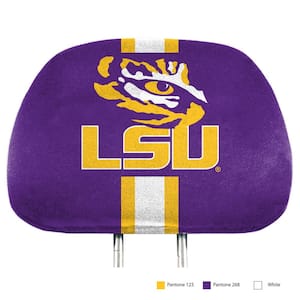 Louisiana State University 10 in. x 14 in. Universal Fit Printed Head Rest Cover Set