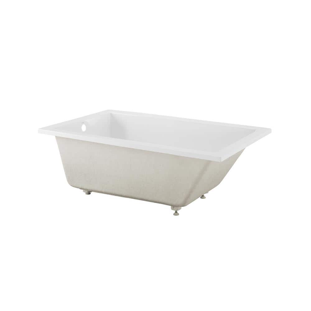 Voltaire 60" White Acrylic Drop-In Bathtub