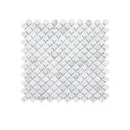 Cloudy Daze White 11.5 in. x 11 in. Fan Honed Natural Stone Wall and Floor Mosaic Tile (0.878 sq. ft./Each)