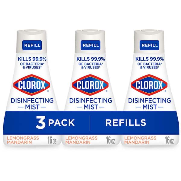 Clorox 16 oz. Lemongrass Mandarin Scent Disinfecting Mist Spray Refills All-Purpose Cleaner (3-Pack)