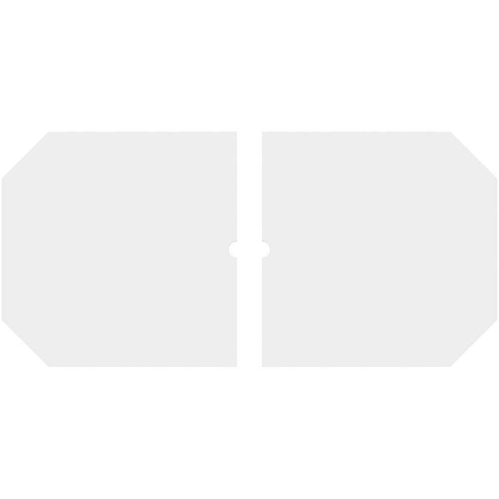 White PVC Contemporary Two-Piece Ceiling Medallion, 28" x 14"