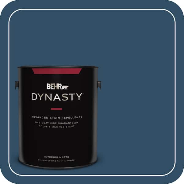 BEHR DYNASTY 1 gal. #ECC-53-3 Outer Space Matte Interior Stain-Blocking Paint & Primer