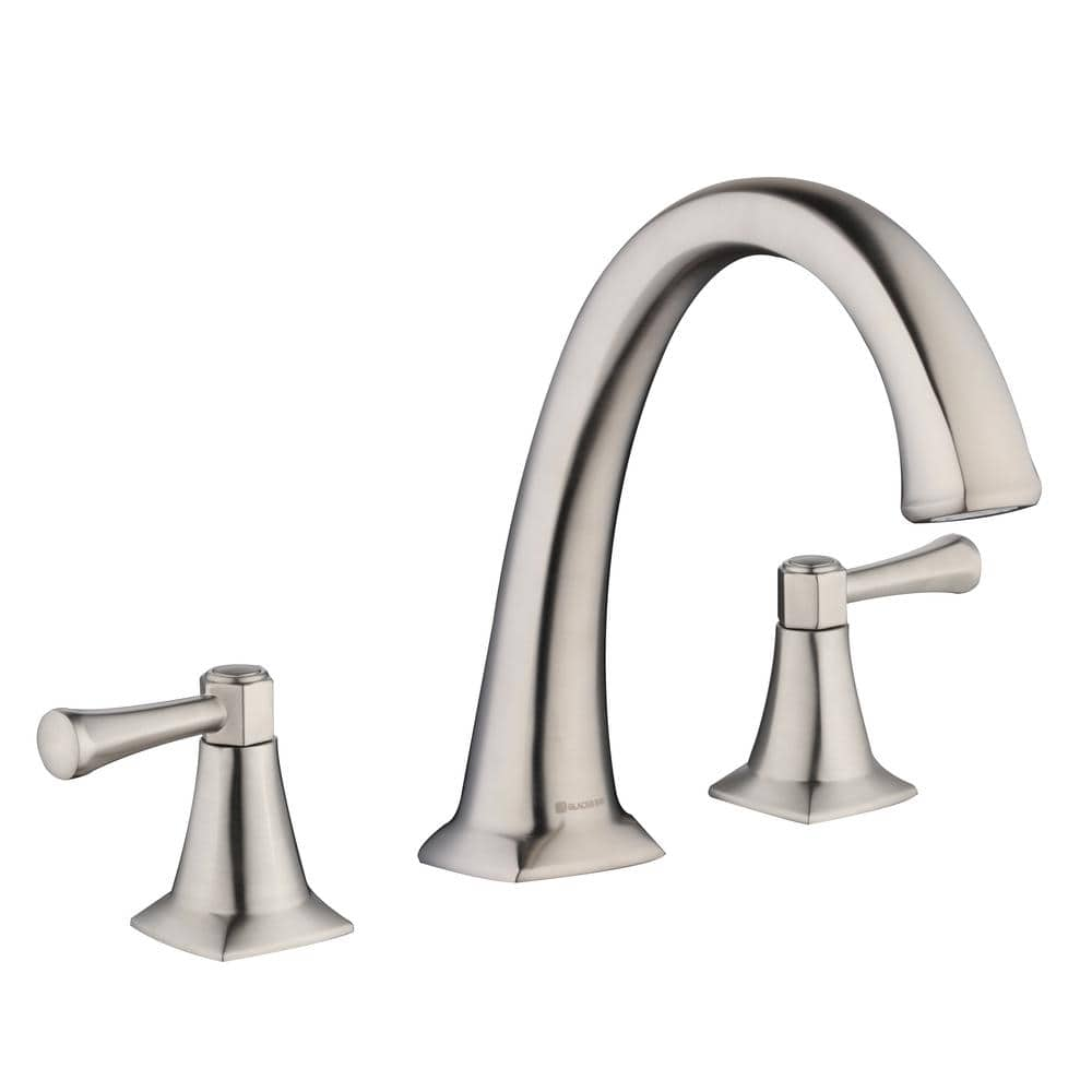 Glacier Bay Stillmore 2-Handle Deck-Mount Roman Tub Faucet in Brushed ...