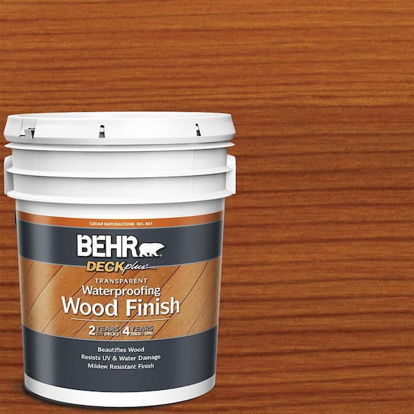 BEHR DECKplus 5 gal. Cedar Naturaltone Transparent Waterproofing Exterior Wood Stain