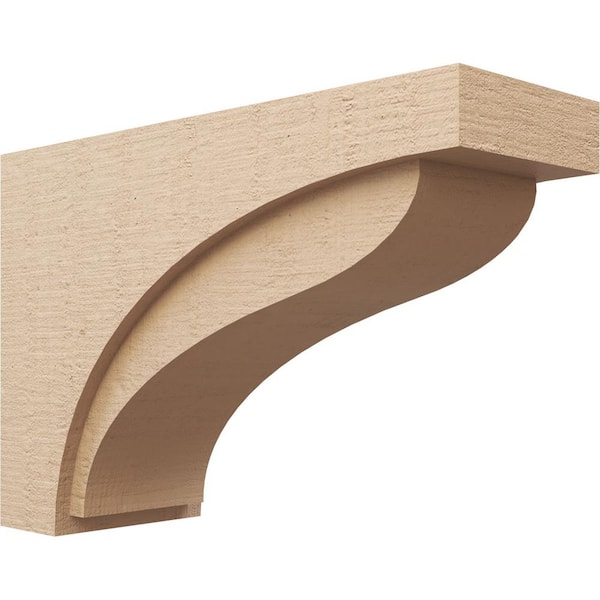 Ekena Millwork 11-in. x 33-in. x 22-in. Series 3 Classic Helena Rough Cedar Woodgrain Timberthane Polyurethane Corbel, Primed Tan