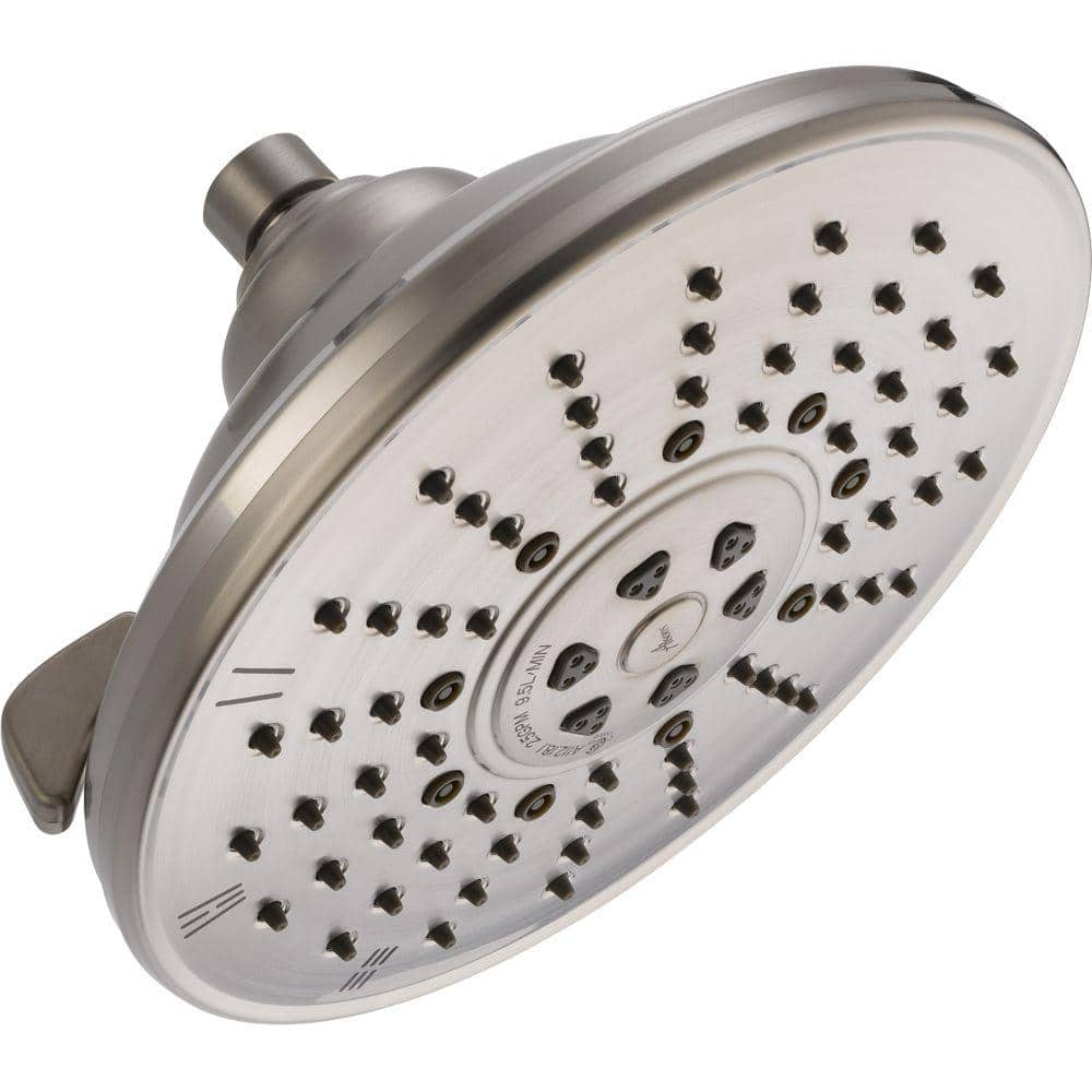 UPC 034449669771 product image for 3-Spray Patterns 2.50 GPM 8.5 in. Wall Mount Fixed Shower Head in Stainless | upcitemdb.com