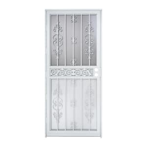 Liberty 32 in. x 80 in. Universal/Reversible White Gloss Steel Door Handling Security Door