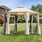 RipLock 350 Beige Replacement Canopy For US84C052YL0131 Hexagon Gazebo ...