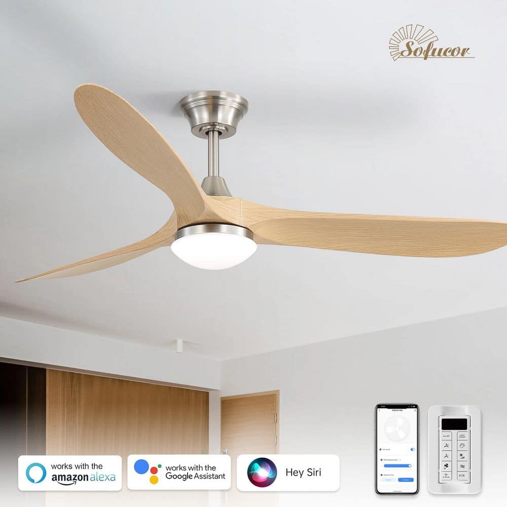 60 in. Smart Industrial Indoor/Outdoor Nickel Downrod Ceiling Fan with LED Light Kits and Remote/APP Control price history on PriceWatchPro