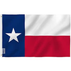 Fly Breeze 4 ft. x 6 ft. Polyester State Texas Flag 2-Sided Flags Banner with Brass Grommets and Canvas H