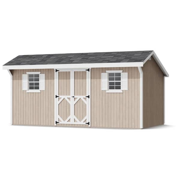 Classic Saltbox 8 ft. x 16 ft. Outdoor Wood Storage Shed Panelized Kit with Operable Windows and Floor (128 sq. ft)