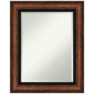 Hued Bronze 24.5 in. W x 30.5 in. H Framed Beveled Bathroom Vanity Mirror in Bronze