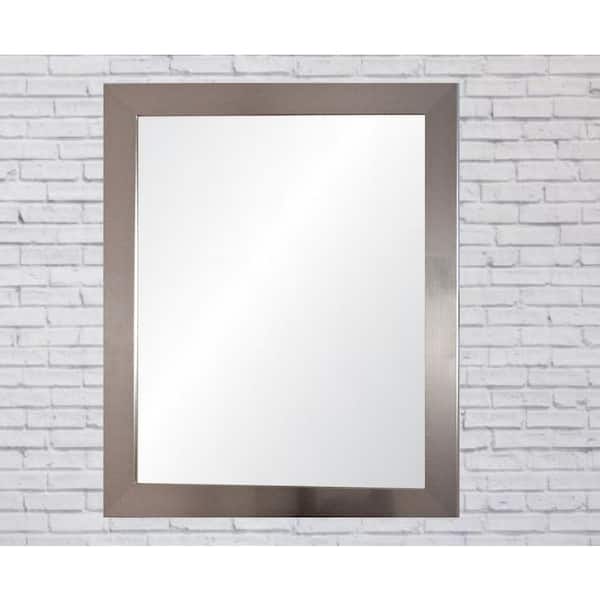 BrandtWorks Large Rectangle Silver Modern Mirror (55 in. H x 32 in. W)