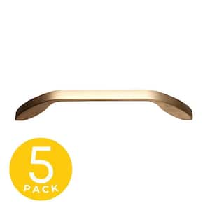 Gamma Series 6-1/4 in. (160 mm) Center-to-Center Modern Gold Cabinet Handle/Pull (5-Pack)