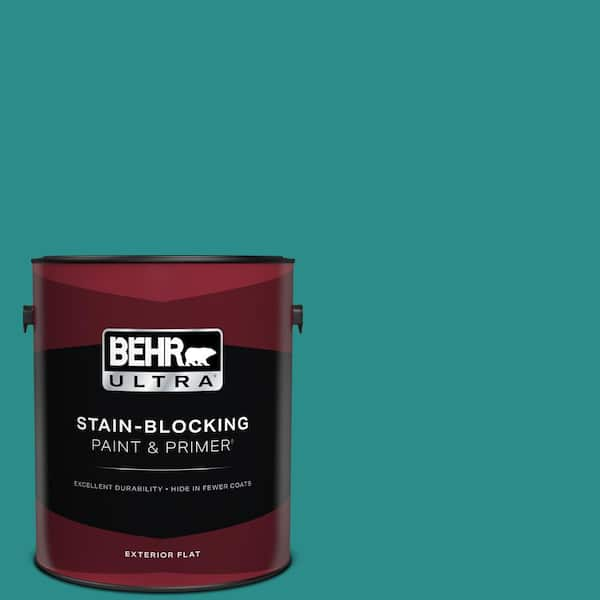 BEHR ULTRA 1 gal. Home Decorators Collection #HDC-FL13-12 Taos Turquoise Flat Exterior Paint & Primer