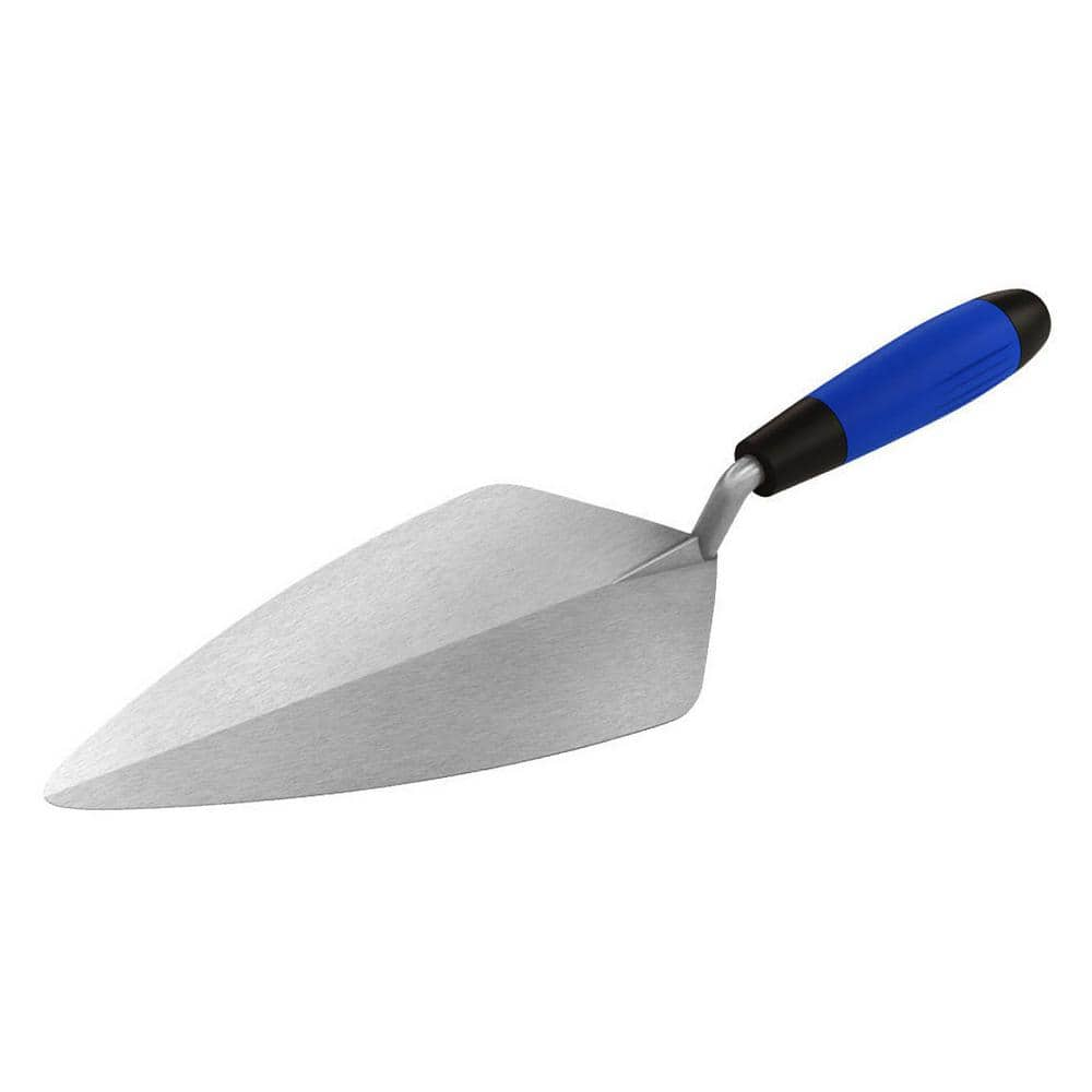 Bon Tool 10 in. x 4-1/2 in. Narrow London Pro Carbon Steel Brick Masonry Trowel - Comfort Grip Handle