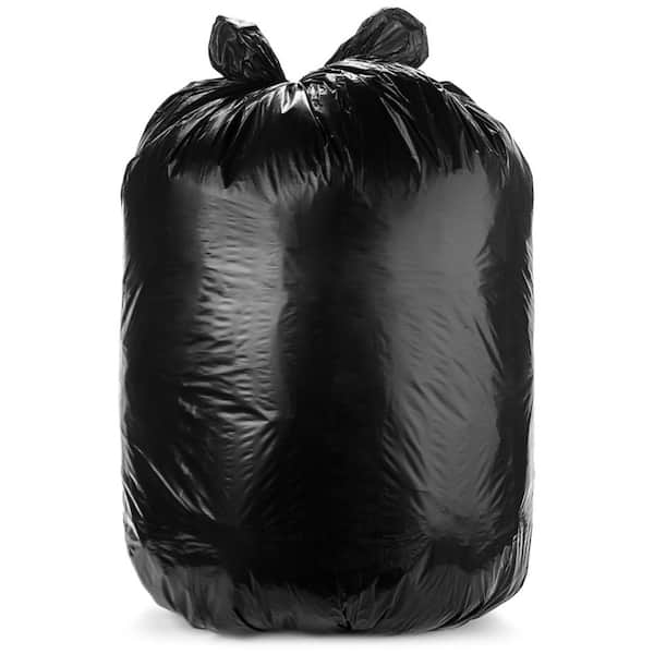Commander 12-16 Gallon 0.4 MIL Black Heavy Duty Garbage Bags - 24 x 3