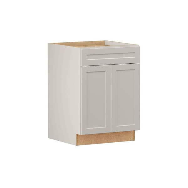Designer Series Melvern 24 in. W x 24 in. D x 34.5 in. H Assembled Shaker Base Kitchen Cabinet in Heron Gray