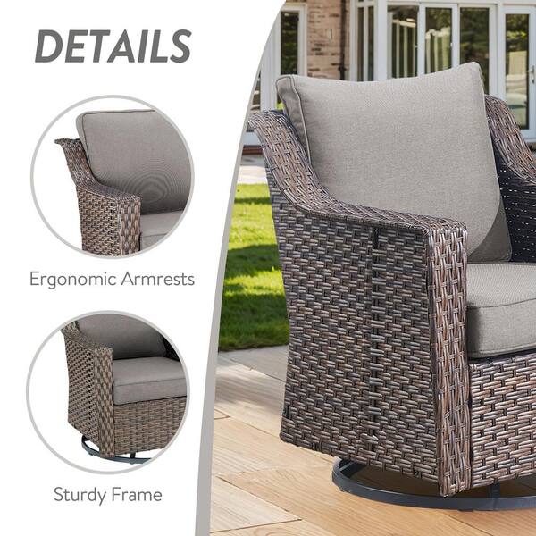 Swivel Rocking Chair Walmart Outdoor Opohoro SlideArm 4-Piece