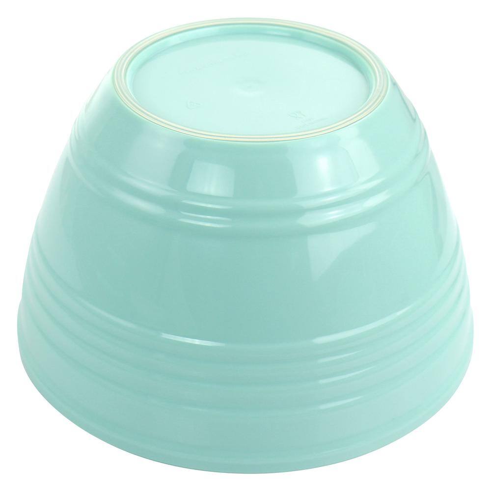 Aqua Plastic Nesting Food Storage Bowl Set with Lids