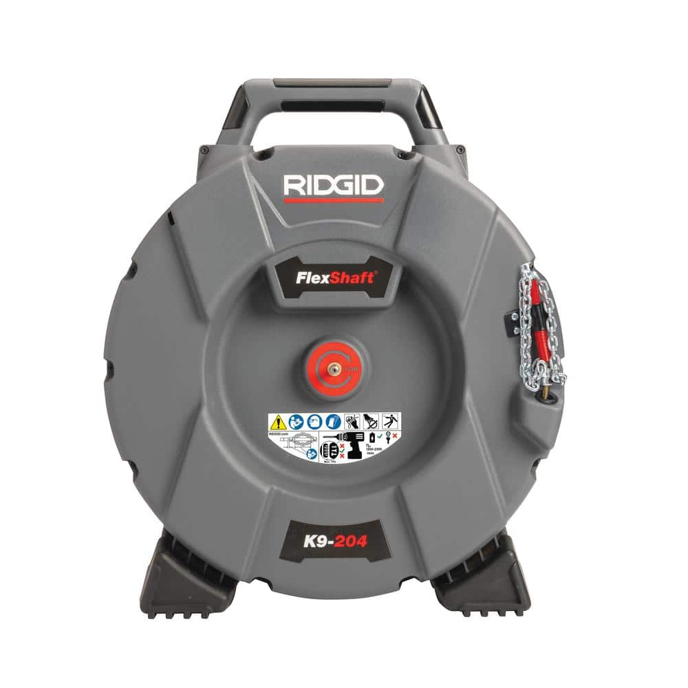 RIDGID K9-204 FlexShaft Wall-to-Wall Professional Drain Cleaning Machine,  5/16 in. x 70 ft. Designed for 2 in. - 4 in. Pipes 64273 - The Home Depot