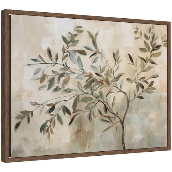 Sylvie "Olive Tree Abstract" by The Creative Bunch Studio Trees Framed Canvas Art Print 18 in. x 24 in.