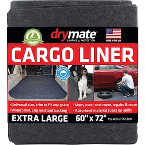 Heavy Duty 58 in. x 72 in. Charcoal Gray Absorbent Waterproof Trimmable Protective Cargo Liner