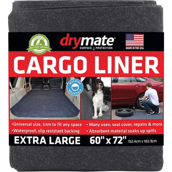Heavy Duty 58 in. x 72 in. Charcoal Gray Absorbent Waterproof Trimmable Protective Cargo Liner