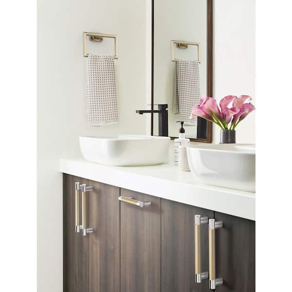 Bronx Wall Mounted Towel Ring in Golden Champagne